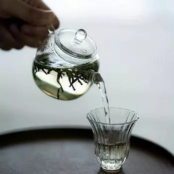 150 мл/5 унций Мини-заварник из прозрачного стекла с высоким содержанием боросиликата для напитков, заварочный чайник для одного человека, использование чая кунг-фу для домашнего офиса, кафе S