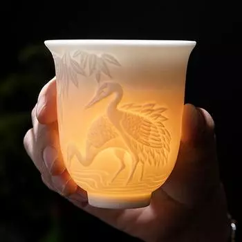 150 мл чашка для чая нефритовая белая фарфоровая чашка чашка сутра сердце чашка байфу керамический чайный сервиз принадлежности гостиная украшение для журнального столика