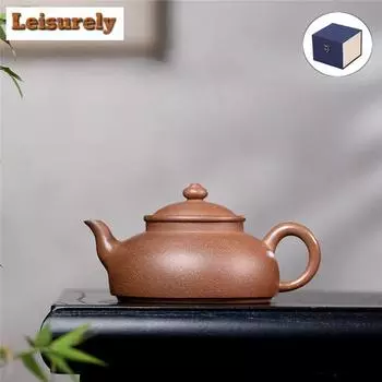150 мл подлинные исинские фиолетовые глиняные чайники ручной работы из необработанной руды, глиняный чайник с заварочным устройством, чайный сервиз Zisha, украшение, ремесло