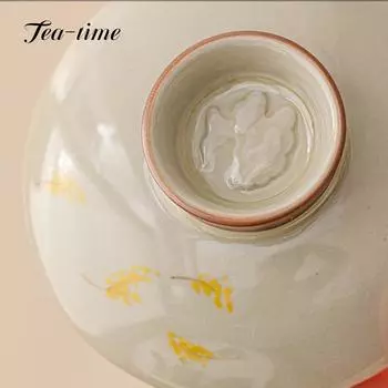 150 мл растительный ясень Gaiwan, ручная роспись, милый кролик, керамическая чайная супница Ercai, чайная чашка, чайная чаша с защитой от ожогов, высококачественный чайный набор кунг-фу 9.2x8cm 150ml