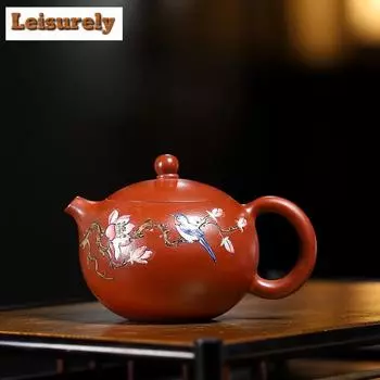 150 мл старинные исинские фиолетовые глиняные чайники ручной работы цветные эмали горшок Xishi сырая руда Dahongpao глиняный чайник Zisha чайный набор для чая