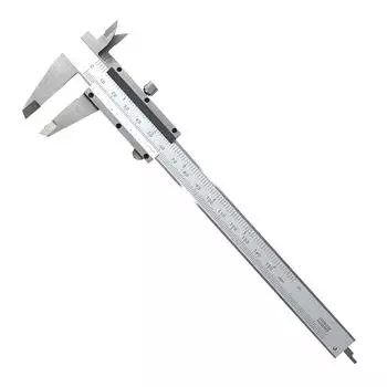 150 мм 0-6 штангенциркуль с нониусом, высокоточный измерительный микрометр, портативный измерительный инструмент из нержавеющей стали с защитным футляром для начинающих 1PCS серебряный