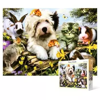 150-piece jigsaw puzzle - animal friends relaxation, popular Korean puzzle