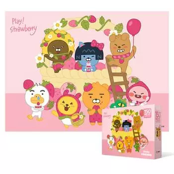 150 piece jigsaw puzzle - Kakao Little Friends I like strawberries, popular Korean puzzle