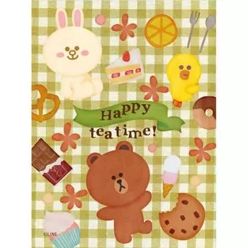 150 Piece Jigsaw Puzzle - Line Friends Happy Tea Time, popular Korean puzzle