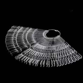 150 шт., дизайн ногтей, веерная форма, натуральный рисунок, гель-лак, образец окраски, тренировка, накладные ногти со съемным кольцом