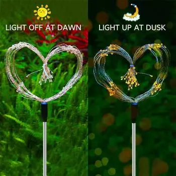 150 шт./компл. светодиодные солнечные пиротехнические огни водонепроницаемые уличные фонари для газона и сада украшения
