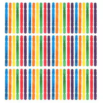 150 шт. красочных пилообразных деревянных палочек для мороженого для самостоятельного изготовления художественных поделок на кухне