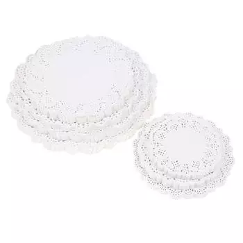 150 шт., круглая бумажная салфетка с кружевными краями, подложка для кексов, жареная еда, десерт, печенье, вечеринка, свадьба, бисквит, торт, посуда, подложка для чашки A