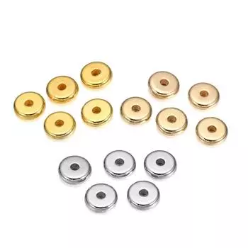 150 шт./лот, пластиковые колеса, плоские, круглые, плоские свободные разделительные бусины для DIY браслета, изготовления ювелирных изделий, принадлежности ручной работы, аксессуары