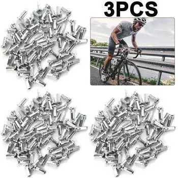 150 шт. металлических ниппелей для спиц 14G 2 мм для горного велосипеда (Серебряный)