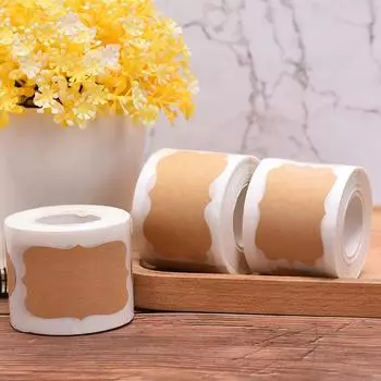 150 шт модных старомодных пустых этикеток из крафт-бумаги, уплотнительные наклейки, подарочная упаковка для выпечки своими руками C