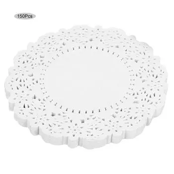 150 шт одноразовых впитывающих масло белых кружевных бумажных салфеток для выпечки Инструменты Аксессуары