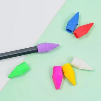 150 шт., прочные, яркие цвета, широко используемые, экономичные ластики для карандашей, цилиндр, шляпа, инструмент для рисования, школьные принадлежности, верхний ластик