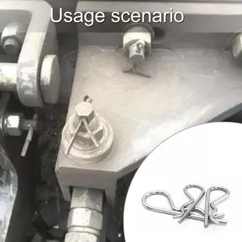 150 шт. пружинных стальных зажимов для штифтов сцепки, фиксирующие штифты, пружинный зажим для шплинта трактора для системы блокировки штифта сцепки, прочный 150pcs