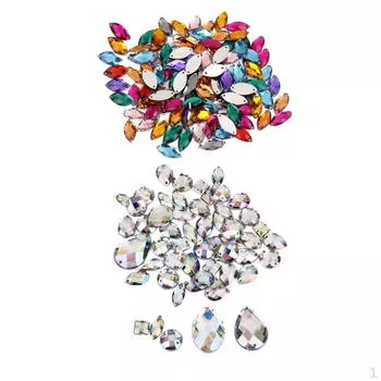 150 шт. смешанные акриловые пуговицы с плоской задней частью и стразами, украшения «сделай сам»