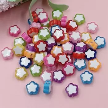 150 шт. ювелирные изделия 10 мм для изготовления ювелирных изделий DIY глиняные бусины ручной работы в форме цветка бусины-разделители акриловые бусины разноцветный
