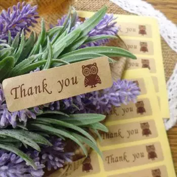 150 шт. винтажная прямоугольная подарочная печать из крафт-бумаги, наклейка для выпечки, наклейка для изделий ручной работы 150Pcs