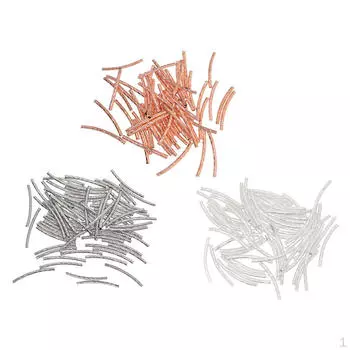 150 шт., выгравированные кривые проставки, свободные трубки, бусины с лапшой для изготовления ювелирных изделий своими руками, браслет, ожерелье