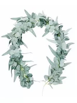 150 см/200 см Искусственные овечьи уши Эвкалиптовые листья Гирлянда Искусственные лозы Гирлянда Искусственная гирлянда для свадьбы Домашняя вечеринка Декор DIY Цветочный