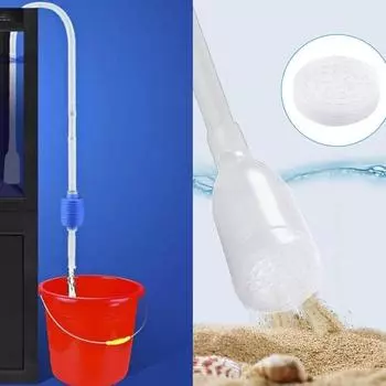 150 см Аквариумный очиститель Вакуумный насос для очистки аквариума Сифонный фильтр Очиститель для рыб Водяные насосы Замена гравия Бытовые инструменты 150cm