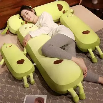 150 см зеленая авокадо длинная подушка с набивным рисунком в виде фруктового сердца домашний декор детский компаньон для сна рождественские подарки about 85cm