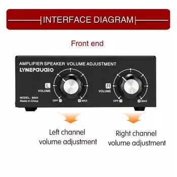150 Вт 14AWG Настольный пассивный динамик, регулятор громкости, усилитель, регулировка громкости динамика с чёрный