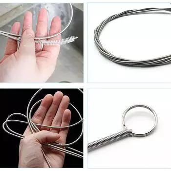 150cm Car Drain Dredge Cleaning Scrub Brush Flexible Sunroof Cleaning Tool Cleaning Detailing Scrub Hoses Long Brush F8K9