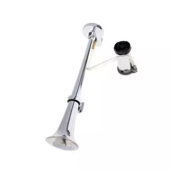 150db Chrome Super Loud Single Trumpet Air Horn Kit Trucks Lorrys Trains 12V