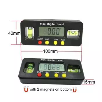 150mm 100mm 360 deg mini digital protractor Angle Finder inclinometer electronic level with magnetic bottom angle measuring tool