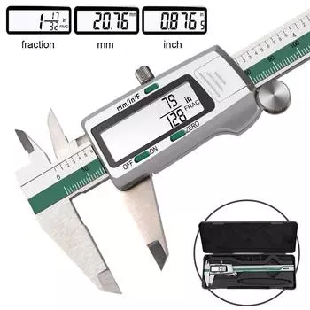 150mm LCD Digital Electronic Vernier Caliper Gauge Stainless Steel Micrometer