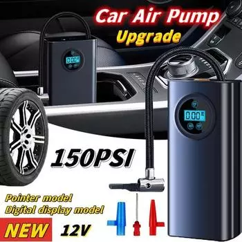 150PSI 12 В электрический автомобильный воздушный насос для шин, воздушный компрессор, портативный автомобильный насос для накачивания шин, беспроводной инжектор для шин для авто, мотоцикла, велосипеда digital display