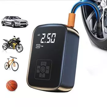 150PSI беспроводной автомобильный воздушный компрессор электрический насос для накачивания шин для мотоцикла, велосипеда, лодки, автоматические шарики для шин, цифровой накачиватель шин чёрный
