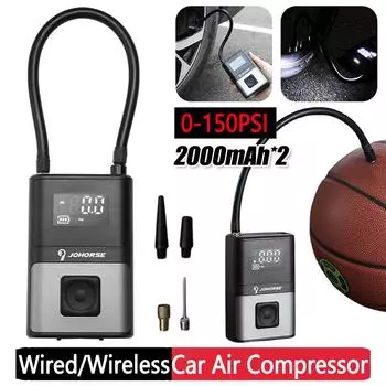 150PSI цифровой воздушный портативный компрессор для автомобиля мотоцикла велосипеда манометр для шин беспроводной электрический насос для накачивания шин для мячей