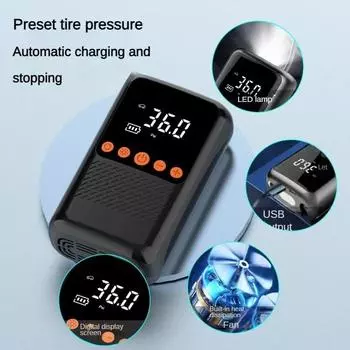 150PSI насос для накачивания электрический воздушный насос ручной беспроводной 4000mAh компрессор портативный электрический насос для автомобиля мотоцикла велосипеда Battery Powered