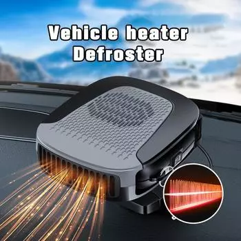 150 Вт портативный автомобильный обогреватель аксессуары теплый воздух обогреватель зимний многофункциональный обогреватель вентилятор антизапотеватель оборудование для защиты от заморозков и снега чёрный