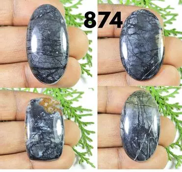 153.55Cts. Натуральная яшма Пикассо, 4 шт., овальные кристаллы, драгоценные камни, 36-37 мм, RQ-884