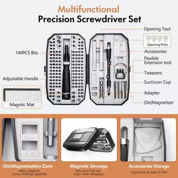 153 in 1 Precision Screwdriver Set with Magnetic Screw Driver Set Professional Electronic Repair Tools for PC MacBook iPhone DIY