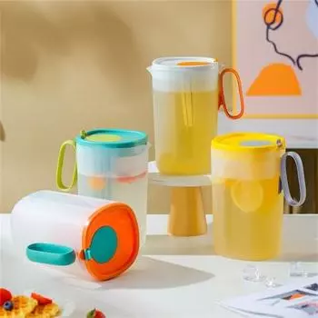 1550 мл/2200 мл кастрюля для воды, большая емкость, морозостойкий пластиковый, брызгозащищенный, прочный чайник для холодной воды L оранжевый