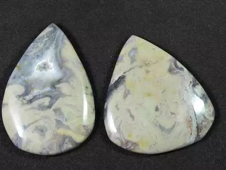 158Cts. Натуральный кофейный яшма 2 шт. груша кабошон драгоценный камень россыпью 43-48 мм RQ-1434