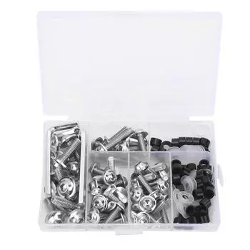 158PcsSet Universal Fairing Bolts Gasket Wrench Kit Motorcycle AccessorySilver