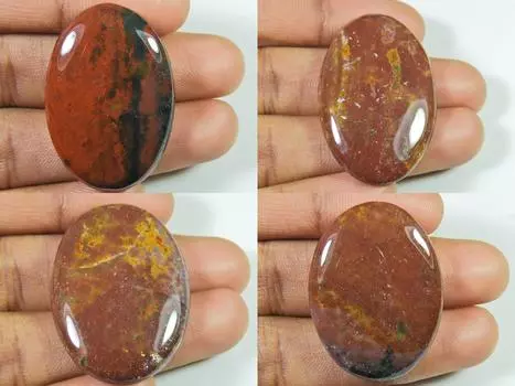 159Cts. Натуральный кровавик ручной работы овальный кабошон россыпью драгоценный камень 4 шт лот RQ-818