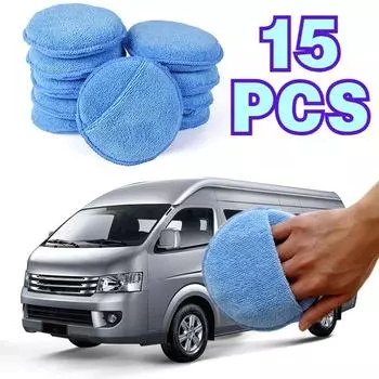 15/10/5 шт. автомобильная восковая губка для чистки автомобиля, автомобильные аксессуары, пенопластовый аппликатор для удаления пыли, уход за автомобилем, полировальная подушечка для детализации blue-5pcs
