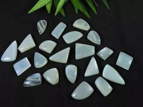 15-18MM Natural Moonstone Mix Shape Cabochon Loose Gemstone 21Pcs Lot 160Cts RQ-3014
