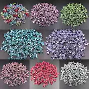 15*19 мм 20 шт. разноцветные прозрачные акриловые бусины с бантом для изготовления ювелирных изделий DIY серьги ручной работы аксессуары eaded ювелирные изделия материал ювелирные аксессуары фиолетовый