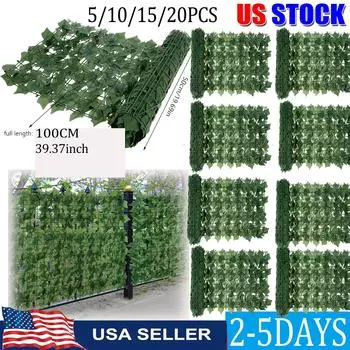 15/1 шт. искусственный плющ ограждение для уединения 50x100 см искусственная изгородь из искусственного плюща украшение из листьев виноградной лозы для наружного декора сада 1Pcs