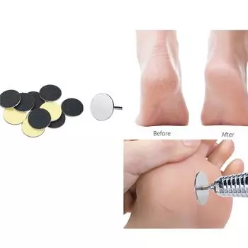 15/20/25 мм шлифовальная бумага с металлическим дисковым стержнем педикюрный инструмент для удаления омертвевшей кожи ног уход за ногами салонные маникюрные инструменты E