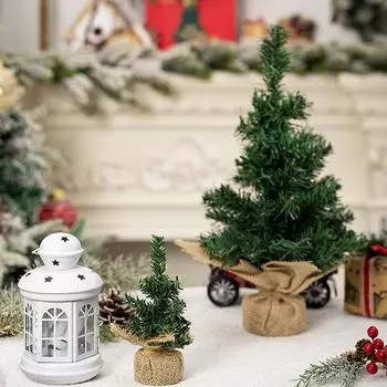 15/20/30/40 см Рождественская елка Настольное украшение Мини Рождественские елки для украшения дома Подарок на год Рождество 15cm
