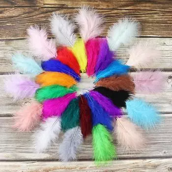 15-20 см натуральные перья индейки креативный аксессуар 29 цветов перо марабу для свадебного украшения ловцы снов ремесленные шлейфы 20pieces