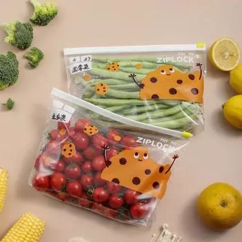 15/20pcs Reusable Zipper Lock Bags Leakproof Fresh-keeping Bag Food Storage Bag Fruit S